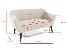 Minkšta sofa SOFIA